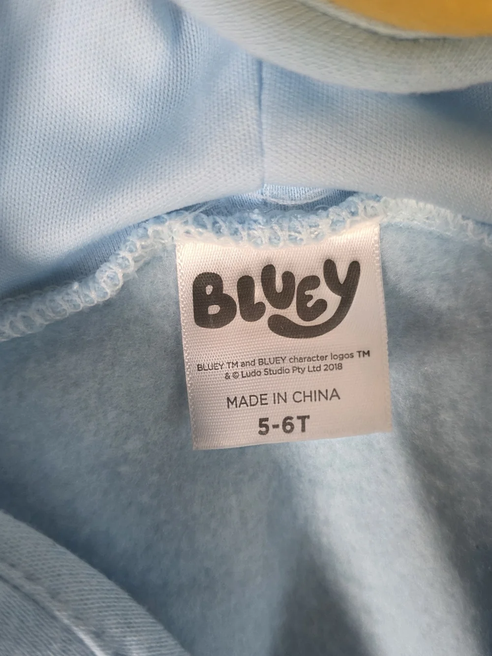 Bluey Toddler Costume Top - Light Blue Bluey Hoodie
